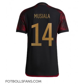 Tyskland Jamal Musiala #14 Replika Bortatröja VM 2022 Kortärmad